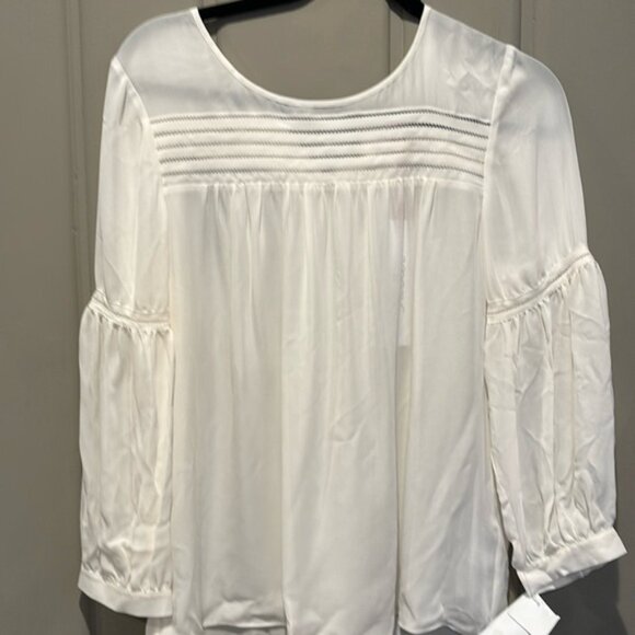 Parker Cheryl Silk Pin-Tuck Blouse size S - Picture 3 of 13